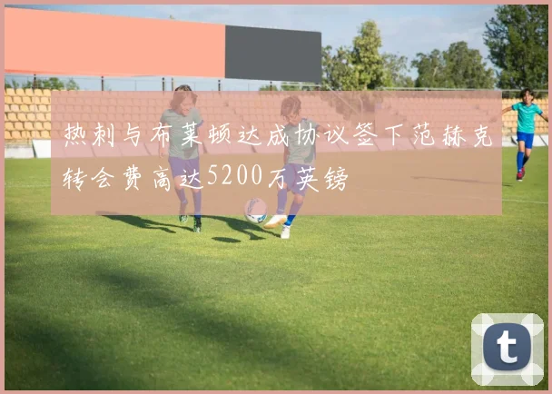 热刺与布莱顿达成协议签下范赫克转会费高达5200万英镑