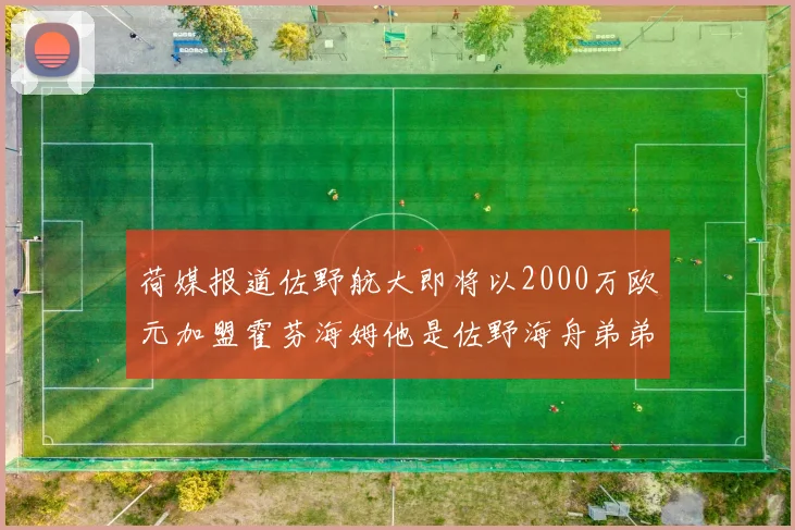 荷媒报道佐野航大即将以2000万欧元加盟霍芬海姆他是佐野海舟弟弟